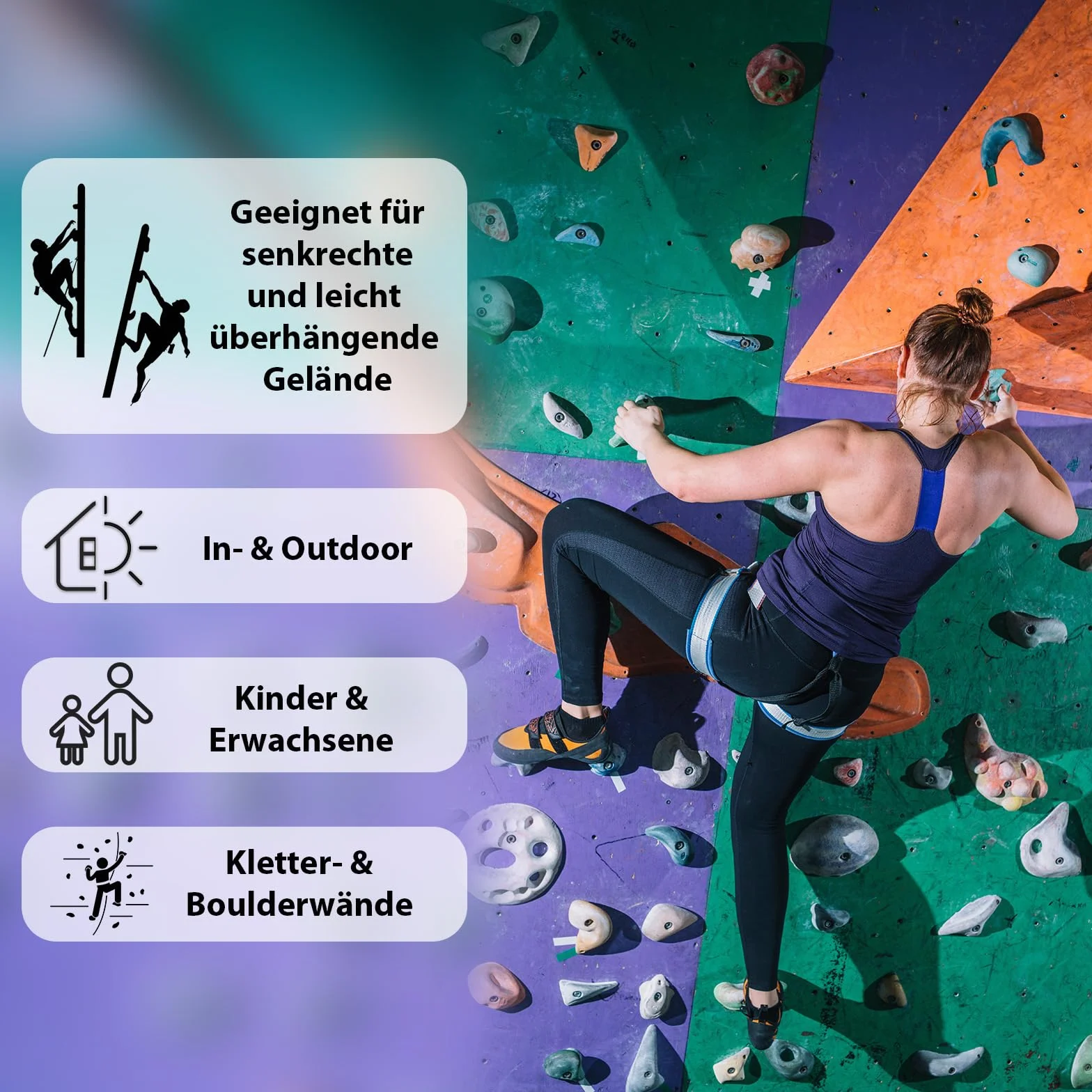 ALPIDEX 15 Klettergriffe M/L | Kleine Henkelgriffe | Tritte | Größe M L | Verschiedene Hinterschneidungen Farben Formen | Klettersteine