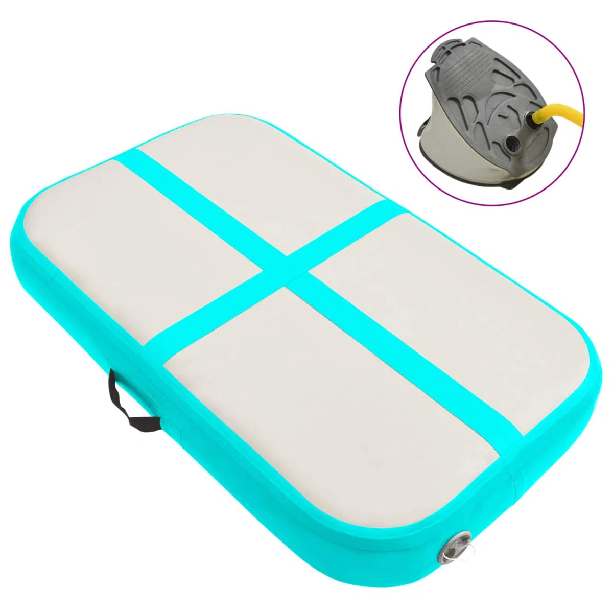 vidaXL Gymnastikmatte Aufblasbar PVC Pumpe Tumbling Turnmatte mehrere Auswahl