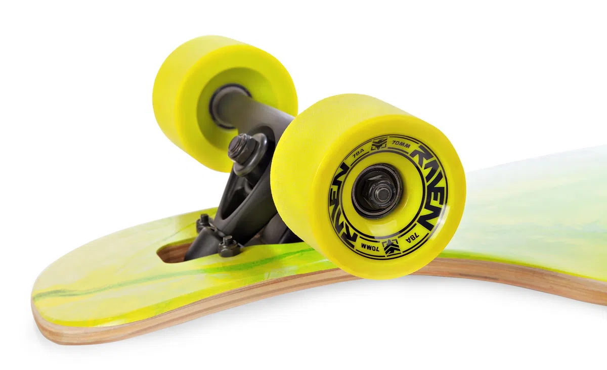 RAVEN Longboard Skateboard für Kinder Erwachsene Jungen Mädchen | Aluminium Trucks | PU Räder | ABEC-9 Chrome Kugellager