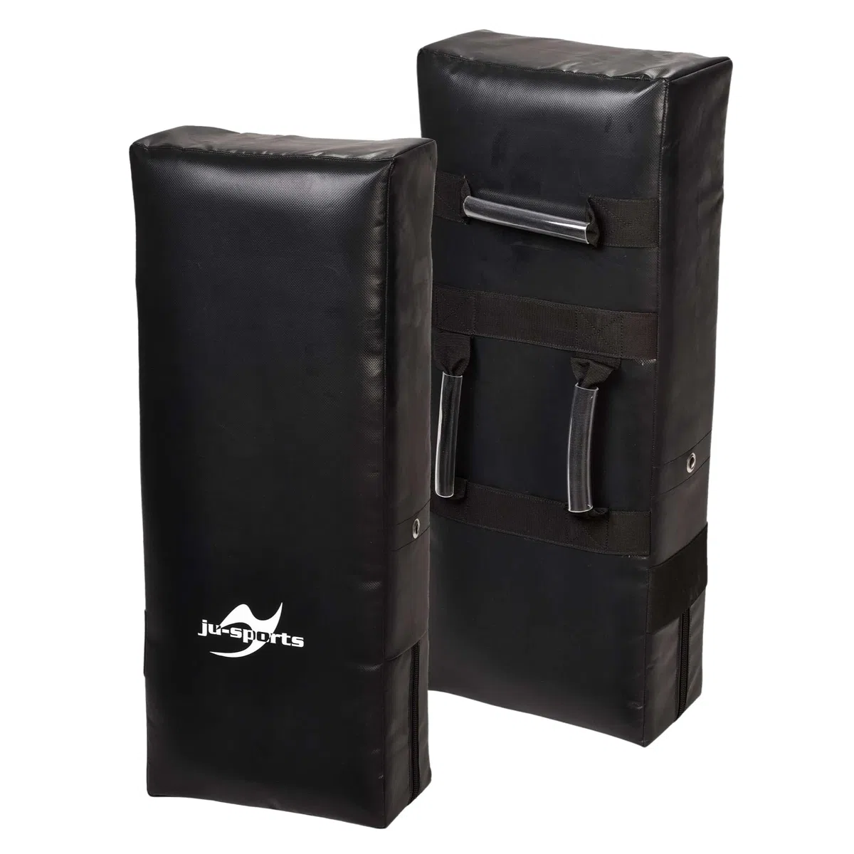 Ju-Sports Schlagpolster Kampfsport Punch groß 75 x 30 x 15cm - Gerade Pratzen Kickboxen & Taekwondo aus Kunstleder, Ideal zum Trainieren von Kicks, 3 Schlaufen