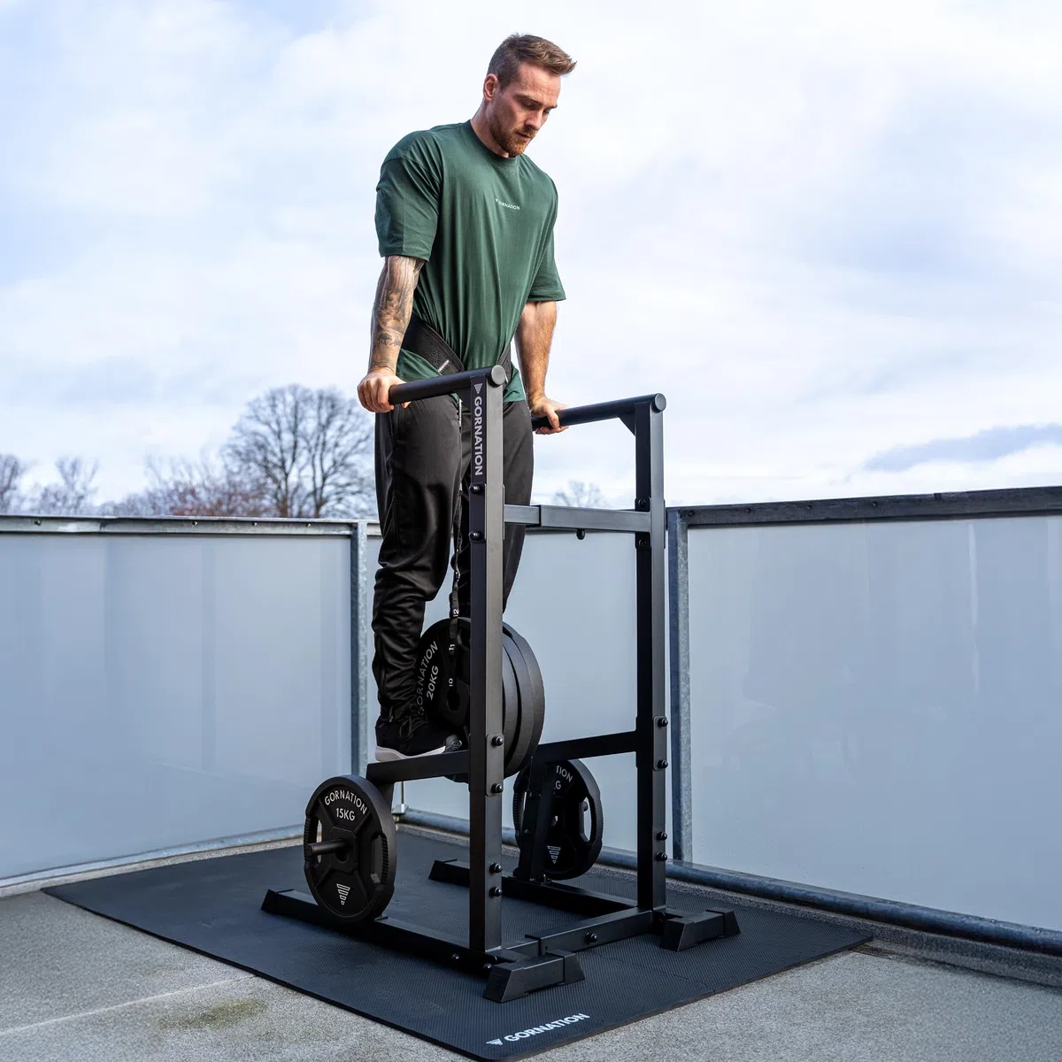 GORNATION Dip Station für Calisthenics & Homegym, Verstellbare Dip Barren Indoor & Outdoor, Freistehende Dip Bars für Dips, L-Sits, & Abs Training, Dipstangen