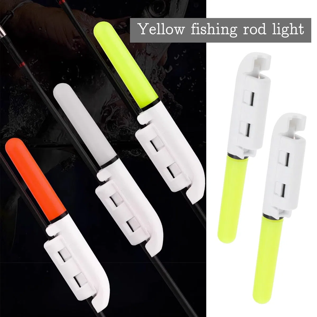 5 Stück Angelruten Lichter Wasserdichtes Rutenspitzen Licht LED Glühlampe LED Nachtangelsirene Angelruten Spitzenlampe für Meeresangelrute Angelausrüstungszubehör