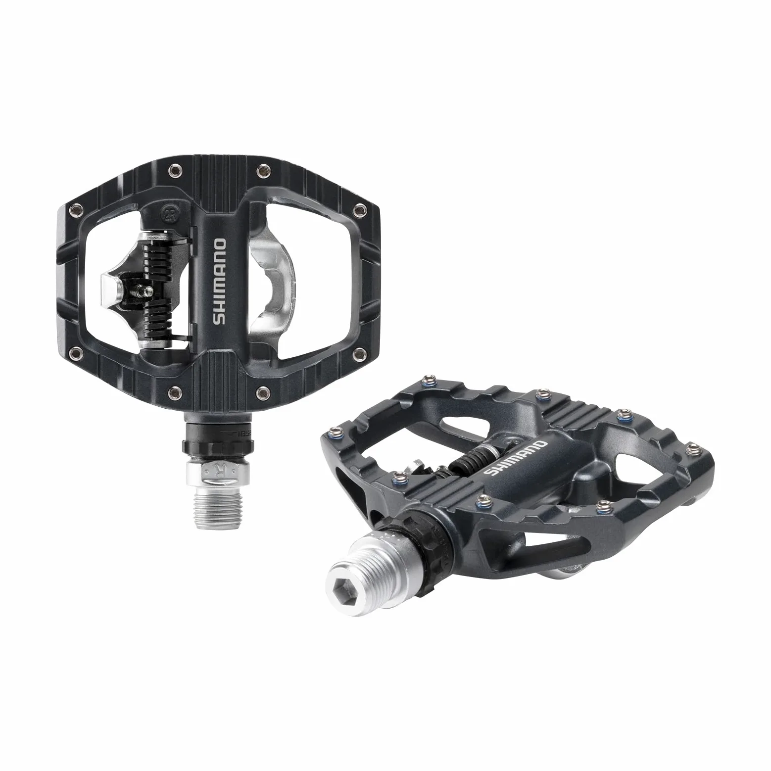 Shimano PD-EH500, SPD-Fahrradpedale, Klampen-Set inklusive, Mountainbike, zweiseitige Plattform, Metall
