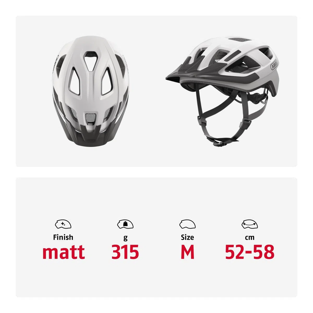 ABUS Fahrradhelm Aduro 3.0 LED - Sportiver City-Helm in stilvollem Design für alltägliche und sportliche Touren - mit Rücklicht - für Damen und Herren