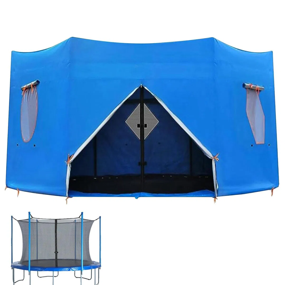 Trampolin Zelts - Trampolin Sonnenschutz Dach, Wasserdicht Anti UVTrampolin Zelts, TrampolinAbdeckung Für RundeTrampoline Mit 6 Geraden Stangen