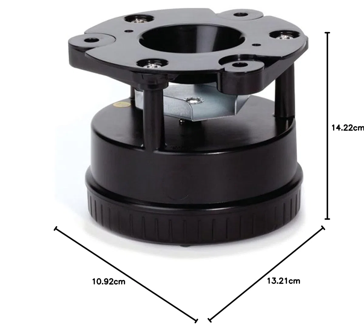 Moultrie All-in-One Hirsch-Futterspender-Kit | Metall-Spin-Plate | Einfache Einrichtung | Verstellbare Halterung, Schwarz