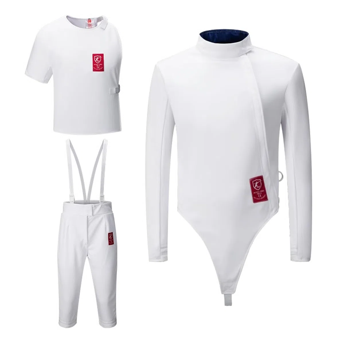 3-teilige Fechtuniform, 350N, Fechtweste, Hose, Jacke, Fechtausrüstung, für Rechtshänder(38#)