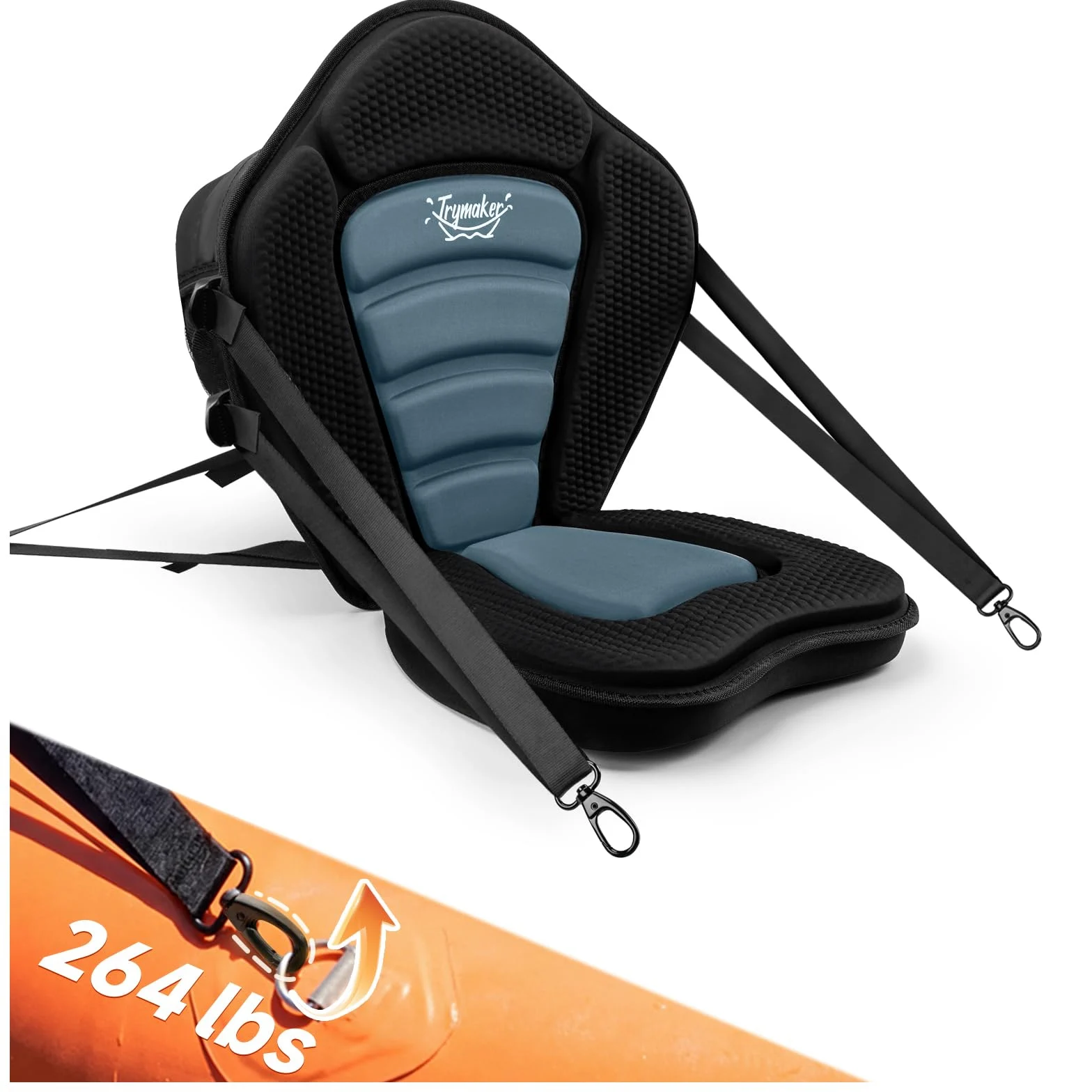 Trymaker SUP Sitz, Verstellbarer Kajak sitz mit Tragkraft bis 120KG, Universeller Sitz für Stand Up Paddle Board, SUP, Schlauchboot und Angelboot
