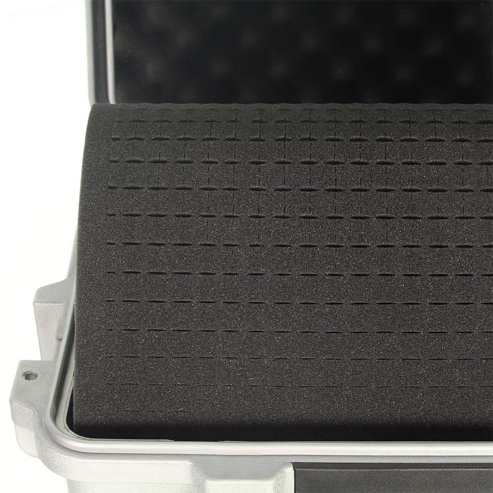 Rottner Waffentransportbox Gun Case mobile, Schnappverschluss, Grau, BxH 395x148 mm, geeignet für 2 Kurzwaffen, Munition, Zubehör