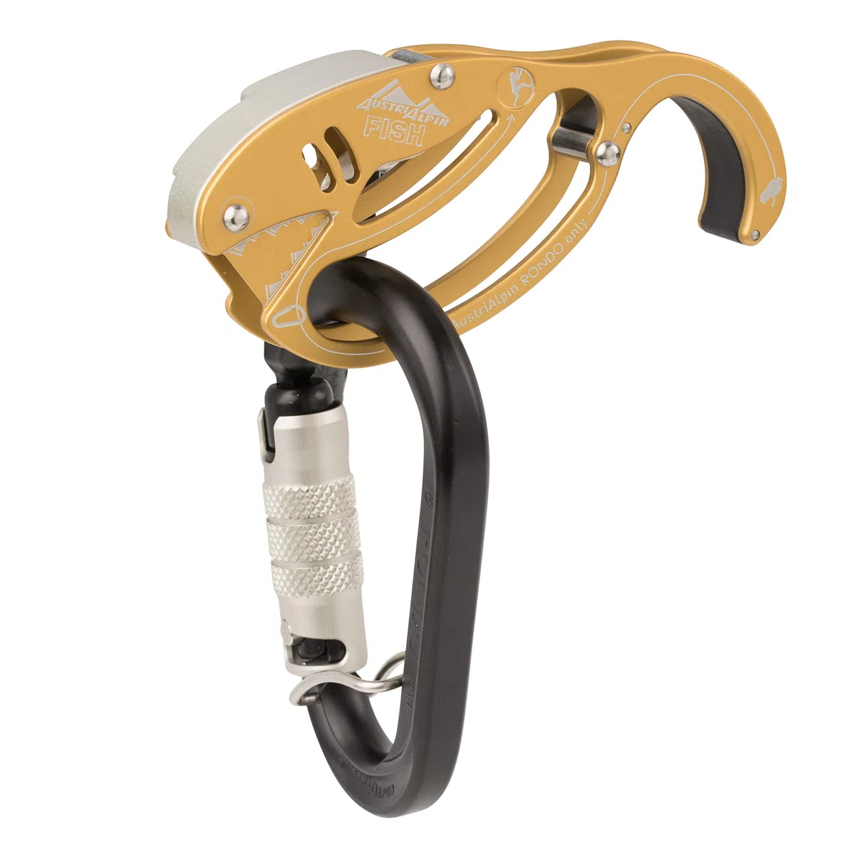 AustriAlpin Fish Sicherungsgeräte-Set inkl. HMS Rondo 3-Wege-Autolock Karabiner