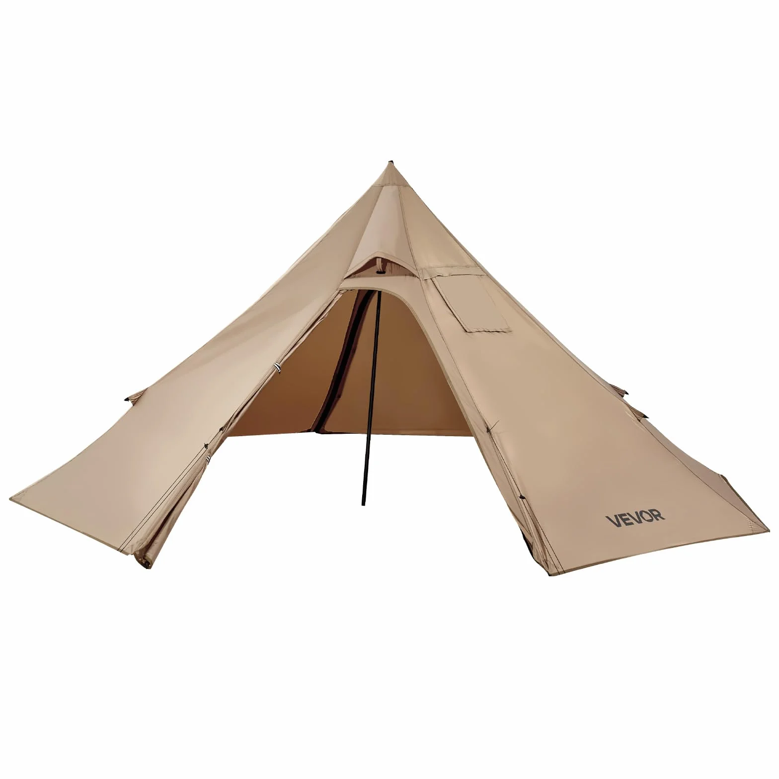 VEVOR Tipi Zelt für 2 Personen, tragbares Winterzelt mit Ofenanschluss, Campingzelte, leichte 4-Jahreszeiten-Schutzzelte, Firstzelt, zum Wandern, Angeln und Rucksackreisen, Größe S