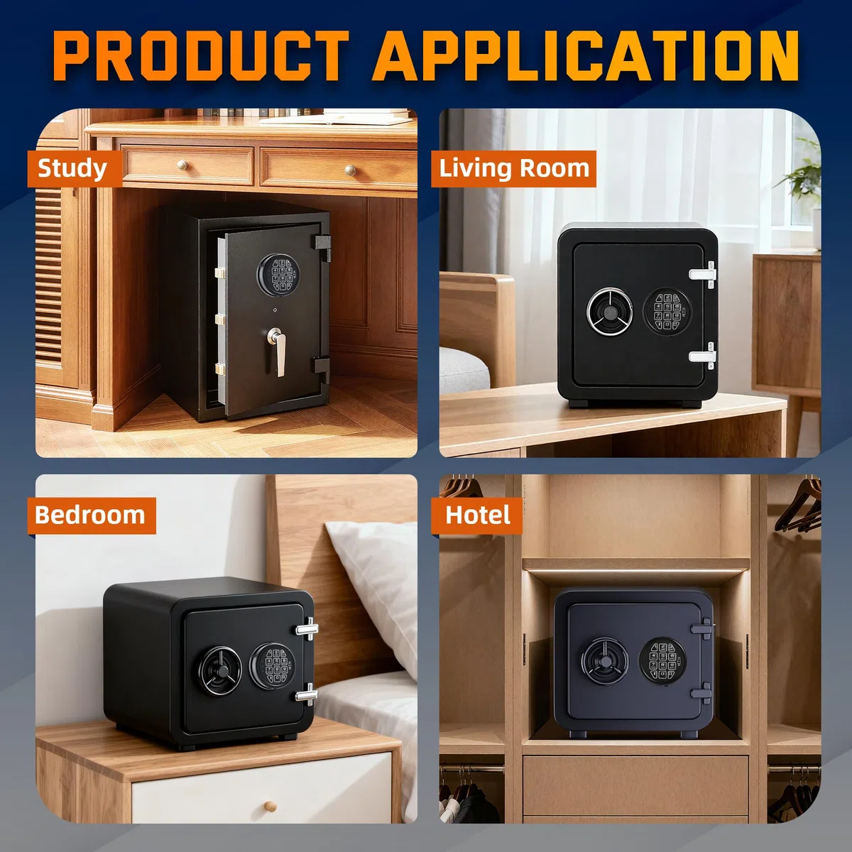 Elektronisches Safe Lock Ersatztastatur mit Magnetschloss & 2 Override-Tasten-NFC-Funktion (mit 2 NFC-Karten), programmierbarer Safe Keypad für schnellen sicheren Zugriff, passend für Safe Boxen