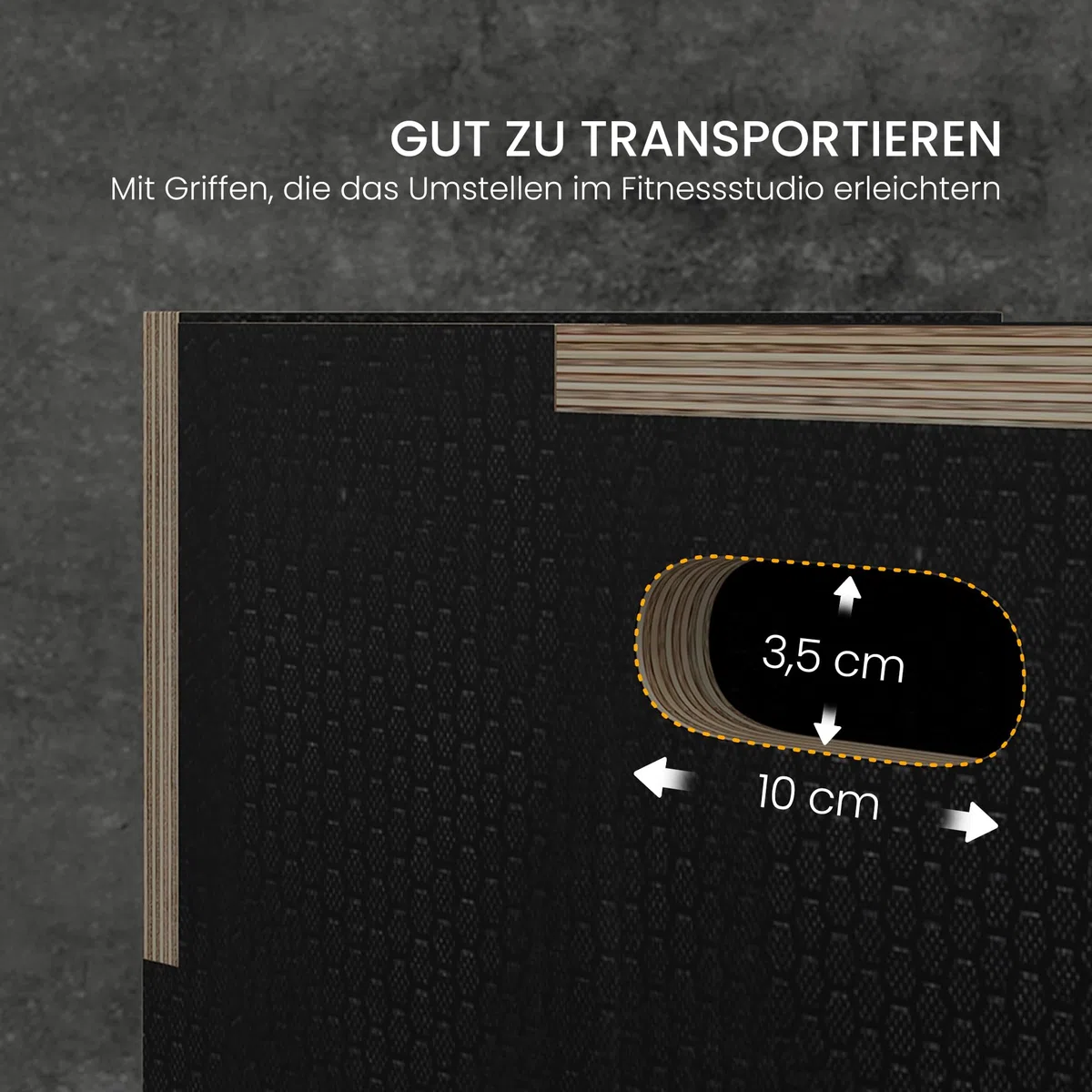 SPORTNOW 3 in 1 Plyo Box, Sprungbox aus Holz, Plyometric Plattform mit Griff, Plyometrisches Training, Sprungtrainer für Zuhause, Fitnessstudio, Schwarz