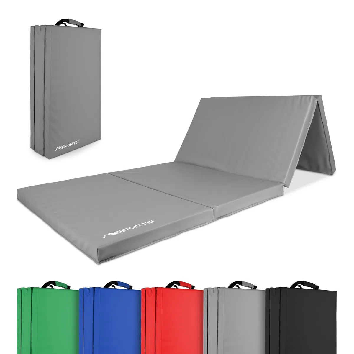 MSPORTS Turnmatte Premium klappbare Weichbodenmatte 190 x 80 x 5 cm Gymnastikmatte faltbare Sportmatte