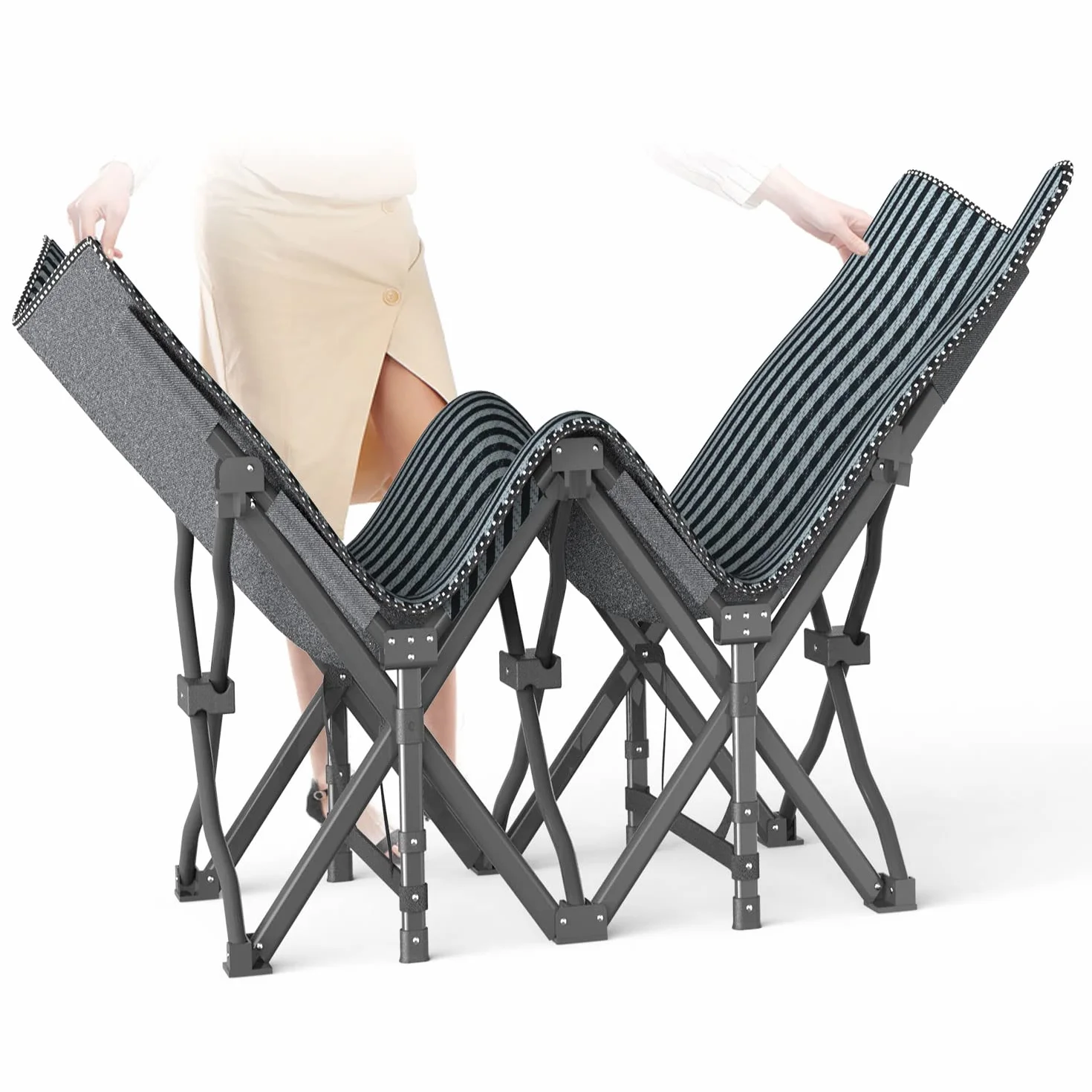 ATORPOK SHOP Campingbett feldbett klappbar, Faltbar Gästebett bis 200 kg für, Belastbar Tragbar Tasche Liege Reise Bequem