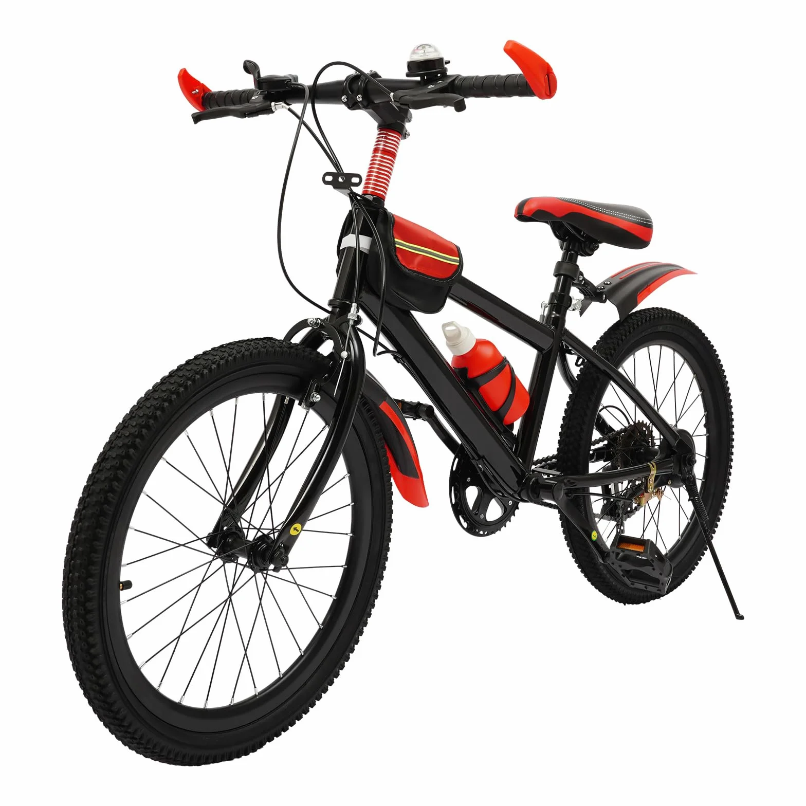 20 Zoll Fahrrad, E Bike Kinder, 7 Gang Kinderfahrrad für Jungen und Mädchen mit mit Schutzblech, Wasserflasche, Kompassglocke, Kinder Fahrrad, Mountainbike 20 Zoll Kinderfahrrad von 8-13 Jahren