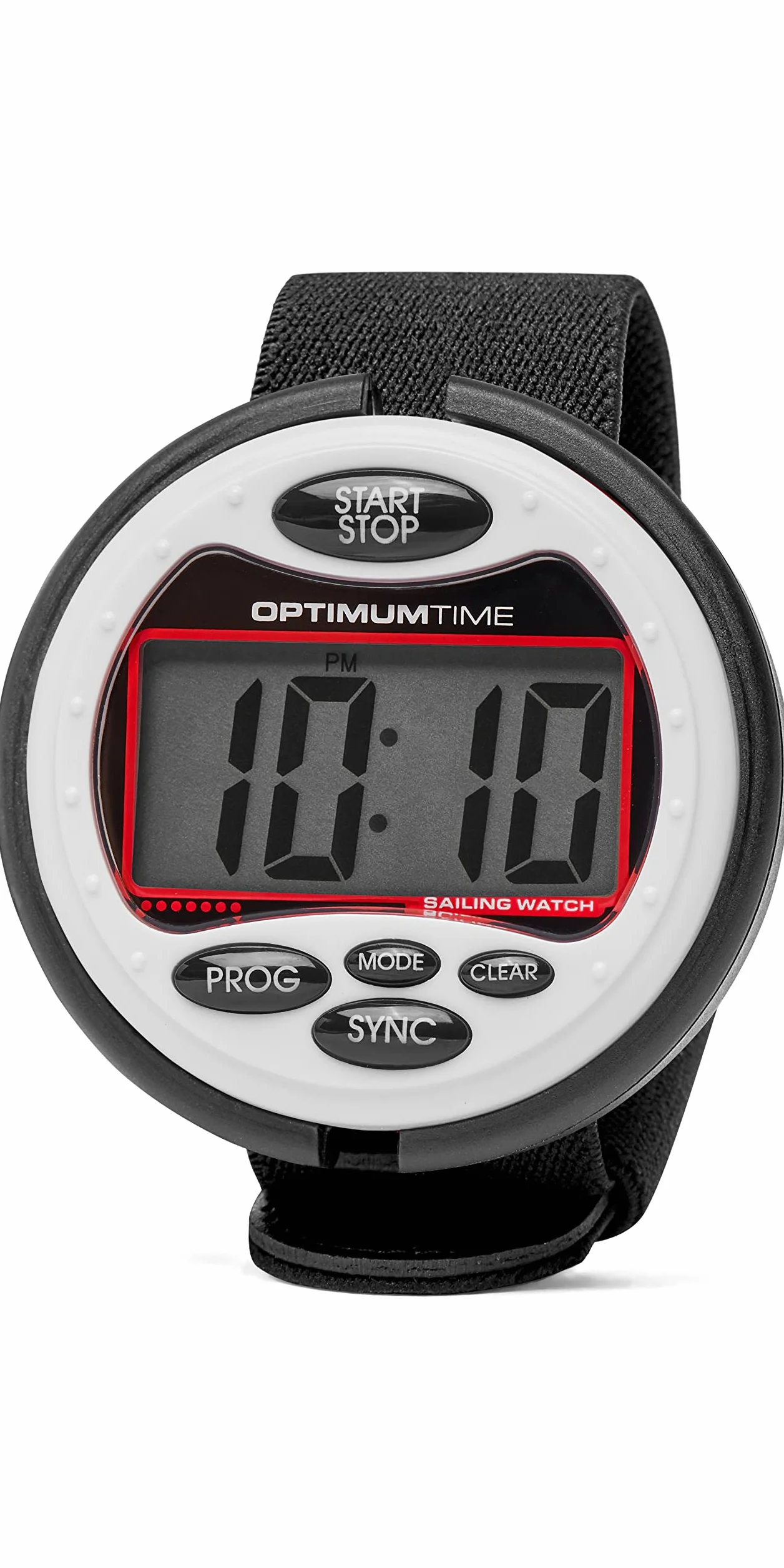 Optimum Time Series 3 Segelyacht- und Beibootuhr in Weiß - Wasserfester Race Timer für Segelyacht und Beiboot