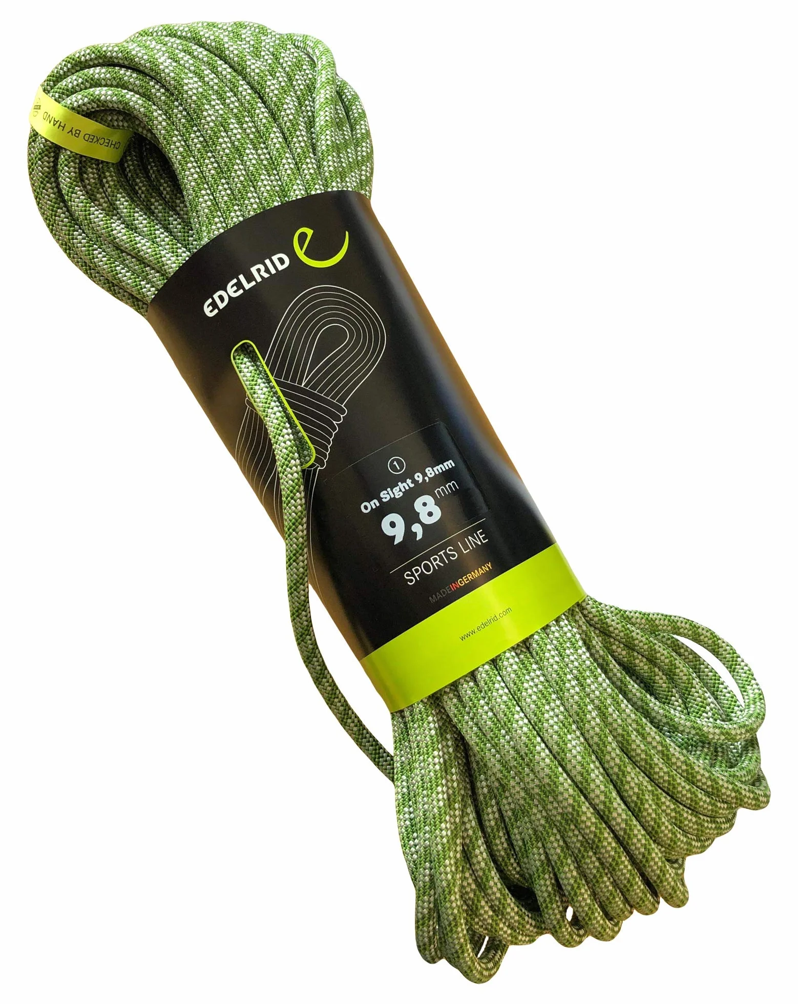 EDELRID Kletterseil On Sight 9,8 mm (dynamisches Einfachseil), Farbe:Green, Größe:30 Meter