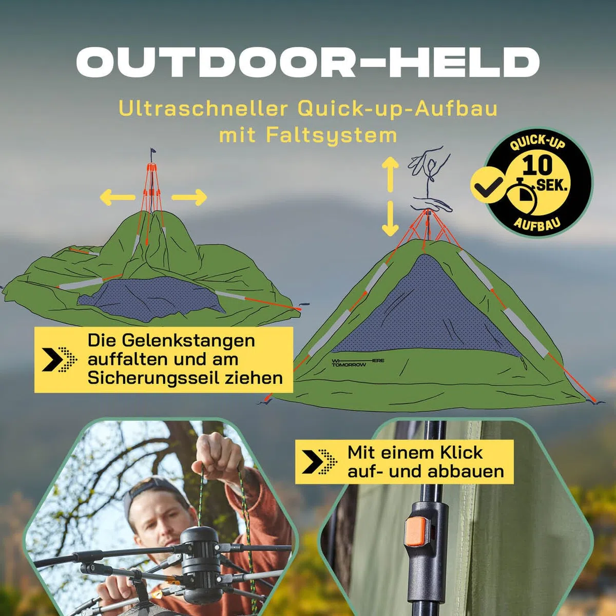 Lumaland Premium Duschzelt | Toilettenzelt für Indoor & Outdoor | Mobiles Umkleidezelt & Lagerzelt | Zelt für Tierfotografie | Ideal zum Campen, Festival & zum Angeln | Wasserdicht & Windfest [Grün]