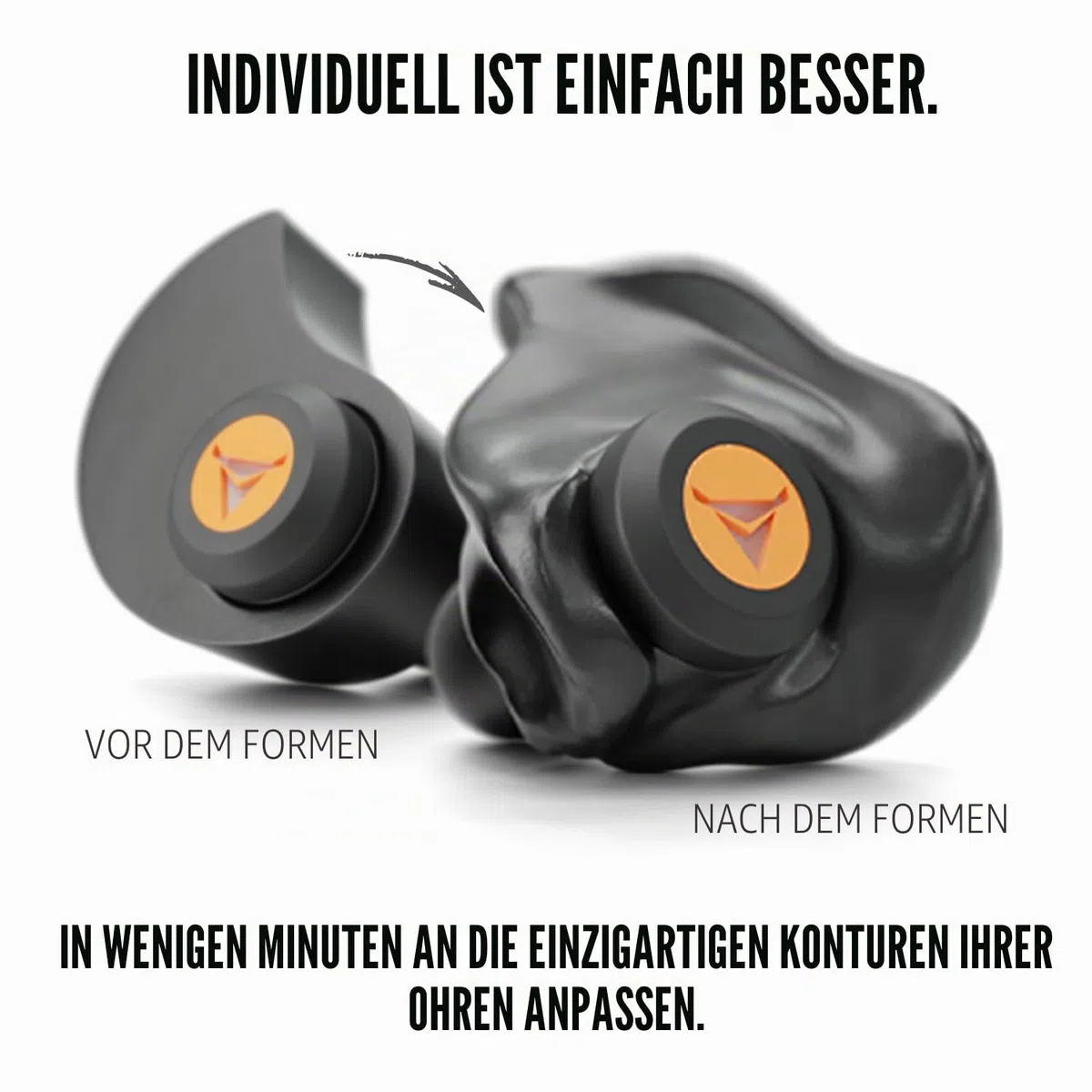 Decibullz Formbare Ohrstöpsel mit 33 dB NRR für Jagd und Schießsport, Gehörschutz für Schützen auf dem Schießstand, wiederverwendbare Ohrstöpsel für den Schießstand, inklusive Formwerkzeug