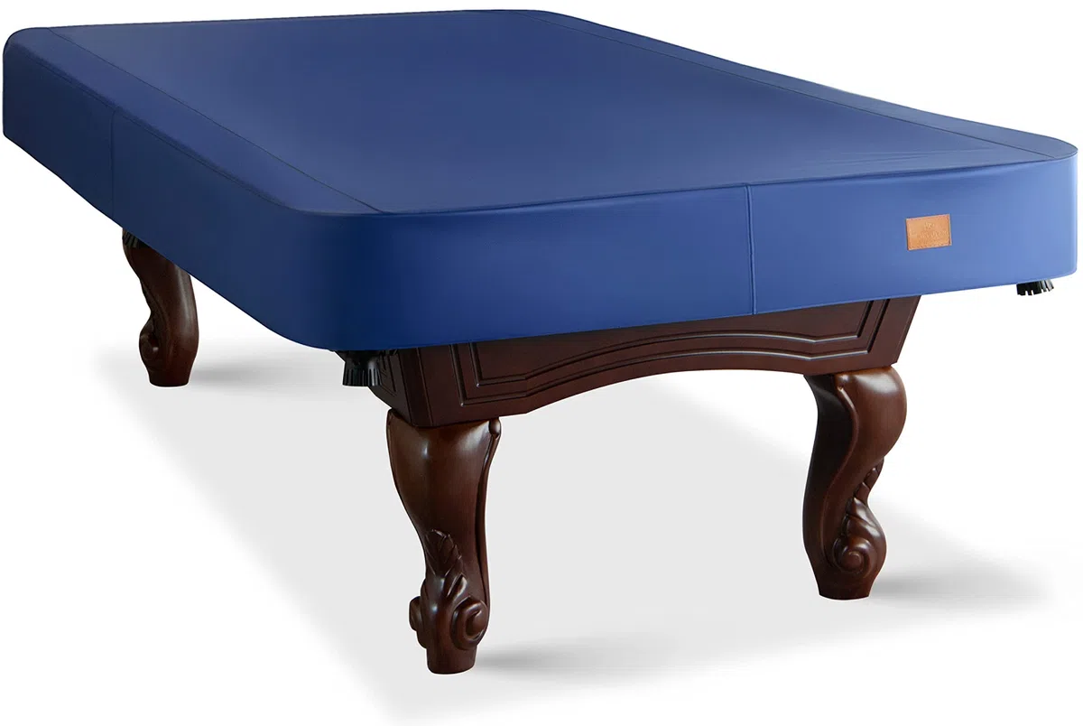 Strapazierfähige Kunstleder-Billardtischabdeckung, wasserdicht und reißfest, Abdeckung für Billardtisch, 2,1/2,4/2,7 m, 10 Farben erhältlich (2,4 m/Blau)