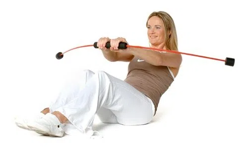 FLEXI-BAR® Athletic, Schwarz, hochbelastbarer Schwingstab von Flexi-Sports mit Einführungs-DVD und Trainingsplan, Schwungstab, Schwingstick