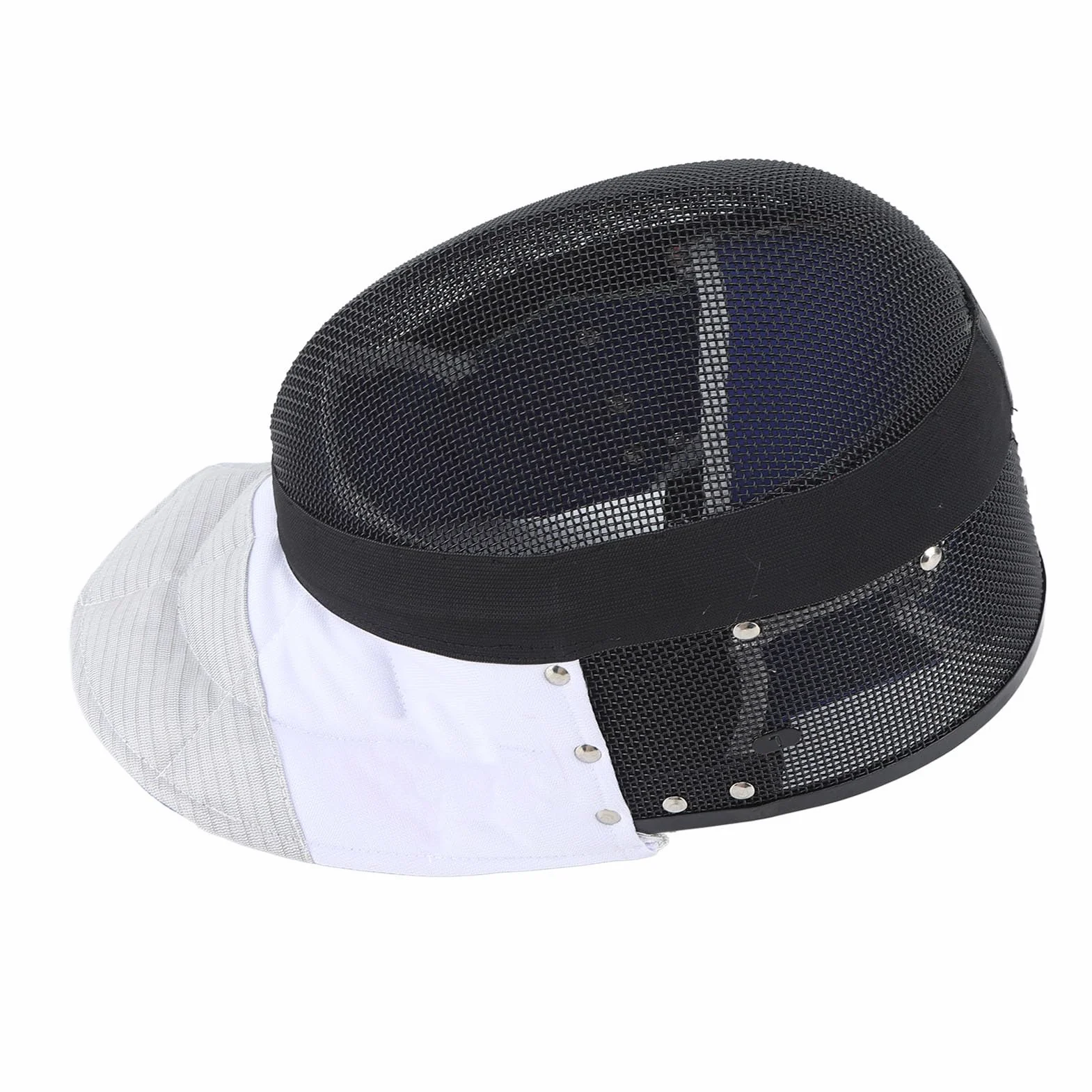 Tbest Fechthelmmaske, Fechtsportmaske Fechtschutzhelm mit Gepolstertem Latz für Tägliches Training und Wettkampf, Schwarz (M)