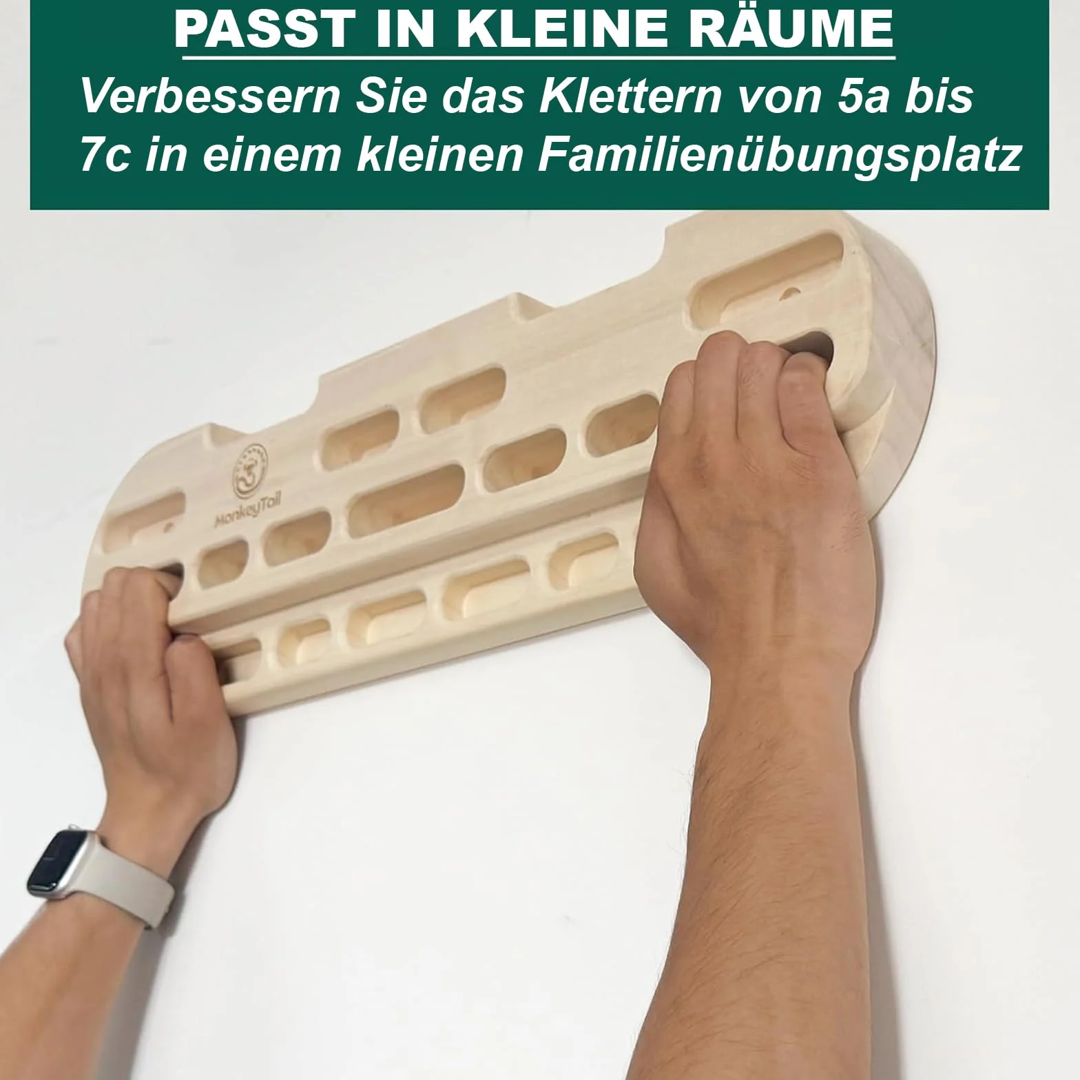 MonkeyTail Climbing Board, Hangboard für Fingertraining, Grip Hangboard, Bouldering Equipment für alle Klettertrainer