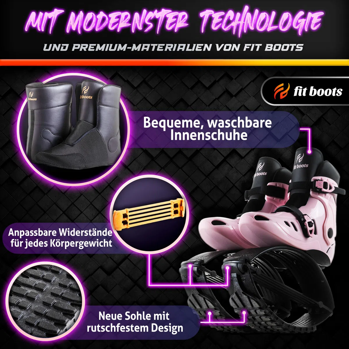 FIT BOOTS Jumping - Neue Generation von Jumping Schuhe Fitness, Originale Sprungschuhe Jumper & Moon Shoes der Internationalen FitBoots Community, die Dein Workout Revolutionieren (Aqua)