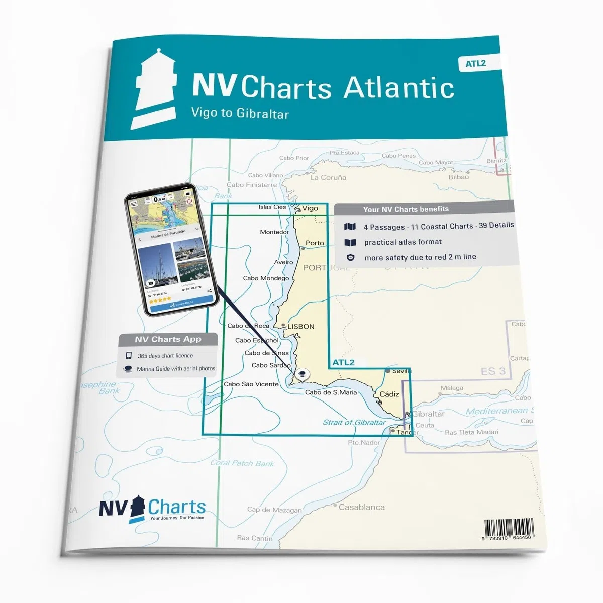 ATL 2 - NV Atlas Atlantic - Vigo to Gibralta [ Seekarte Atlantik Papier und digital NV Verlag]