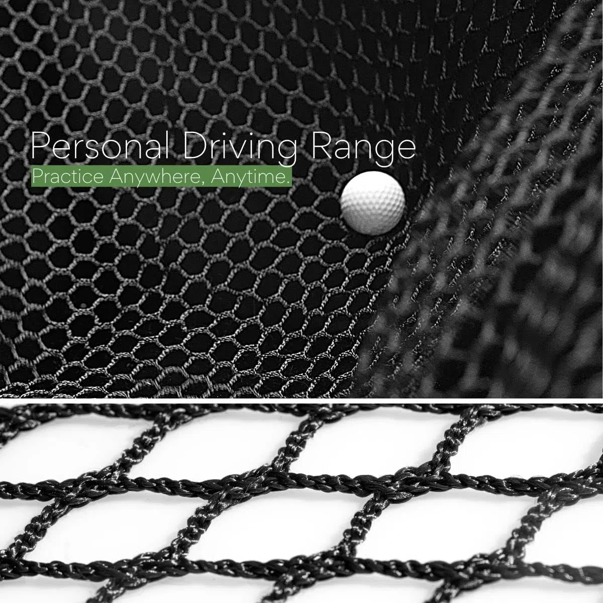 Schwarzes Polyester Golf Übungszaunnetz, Schwerlast Golfball-Absperrnetz, 3x3M,Trainingsnetz für Golf, Baseball, Hockey für Indoor Outdoor Garten