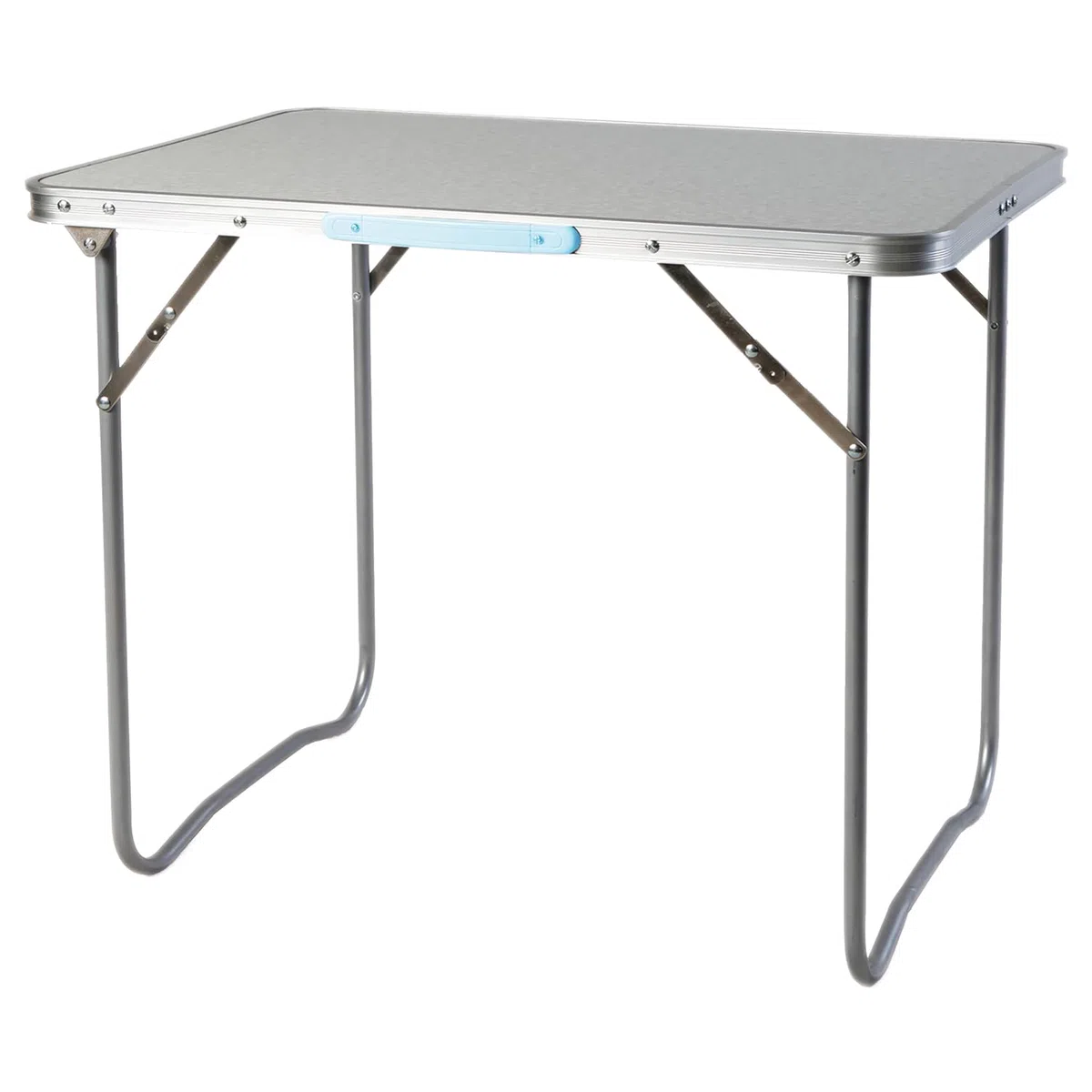 Mojawo 5tlg. Campingmöbel Set Alu 70x50x59cm 1x Campingtisch mit Tragegriff + 4 Anglerstühle, Faltstühle Schwarz