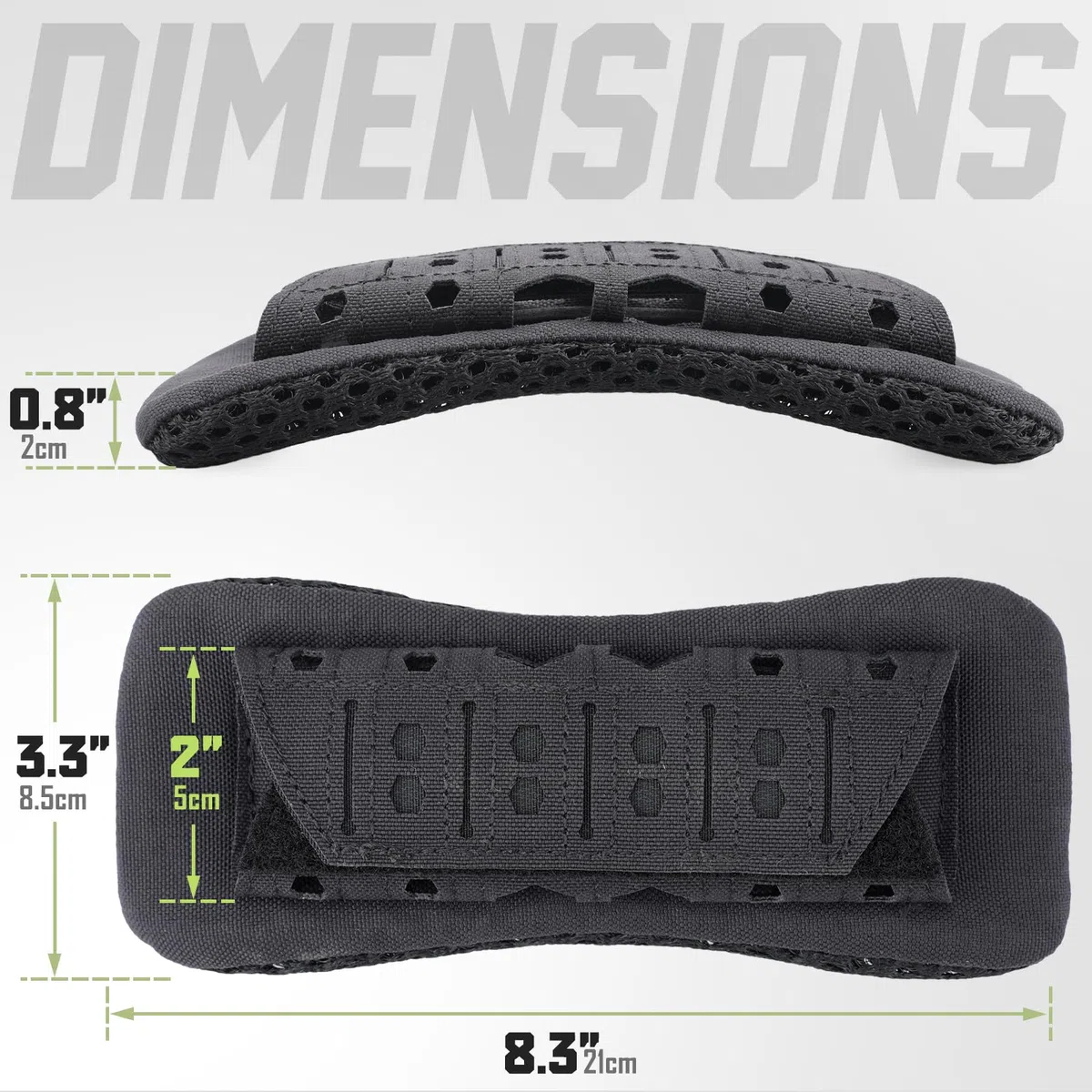 WYNEX 2 Pack Schulterpolster mit Klettband Rutschfestes Shoulder Pads, Molle Zubehör für Militär Rucksack,Chest Rig,Taktische Weste(5 cm breite Schultergurte)