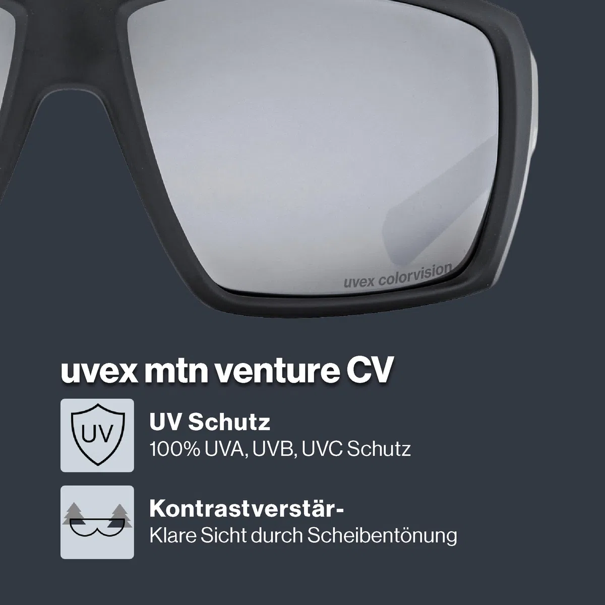 uvex mtn venture CV Sportbrille Damen Herren Sonnenschutz kontraststeigernd