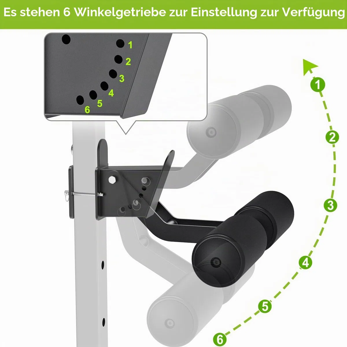 Kipika Beinstrecker-Aufsatz für– Verstellbarer Beinhalteraufsatz mit Schaumstoffrollen – ideal für intensives Krafttraining und Beintraining