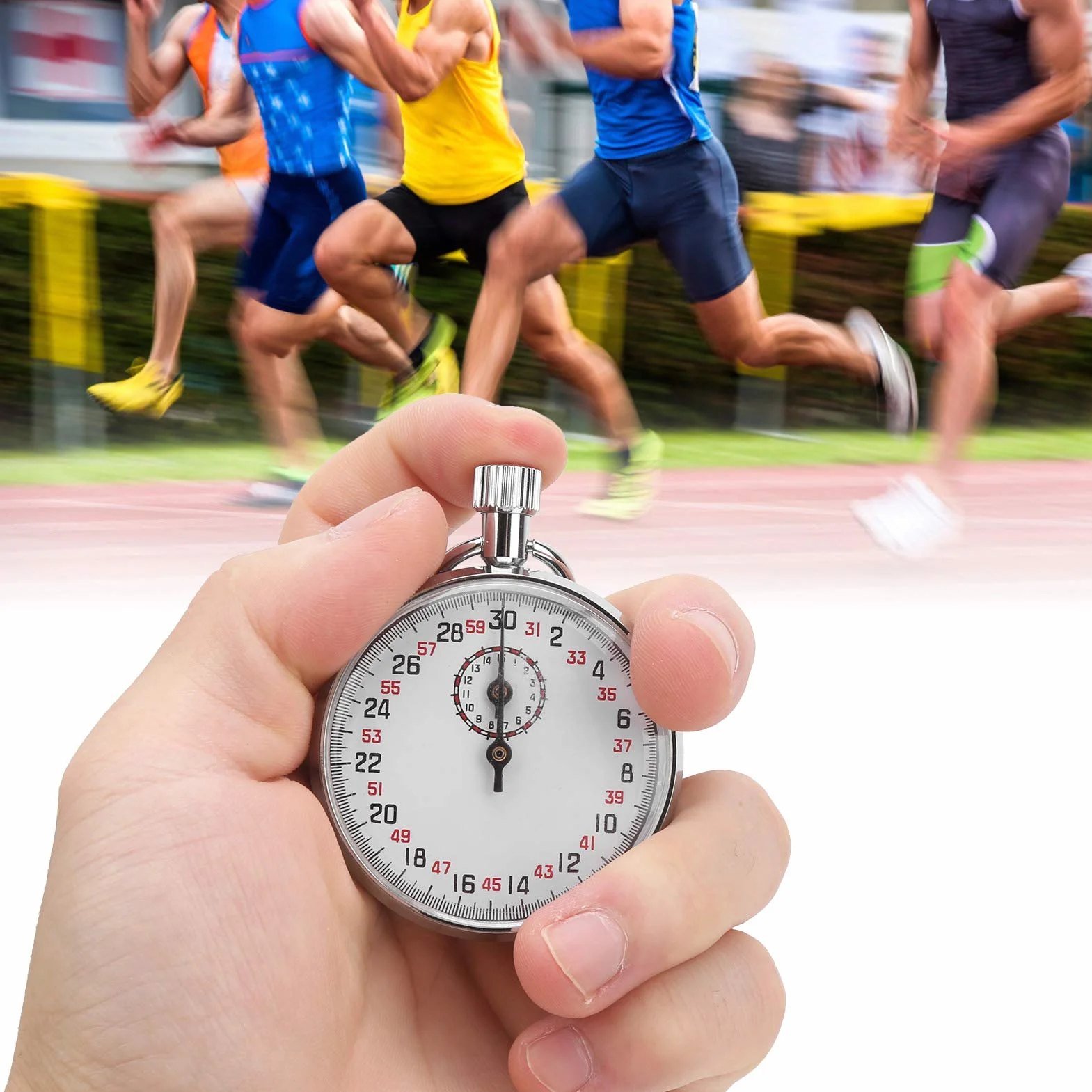 Mechanische Stoppuhr, Rund 30 S/Umdrehung 0, 1 S, Tragbarer Sport Chronograph, 6 Stunden Kontinuierliche Reise, Metallstruktur, Analoge Stoppuhr mit Aufhängeöse, für Den Physik und Sportunterricht