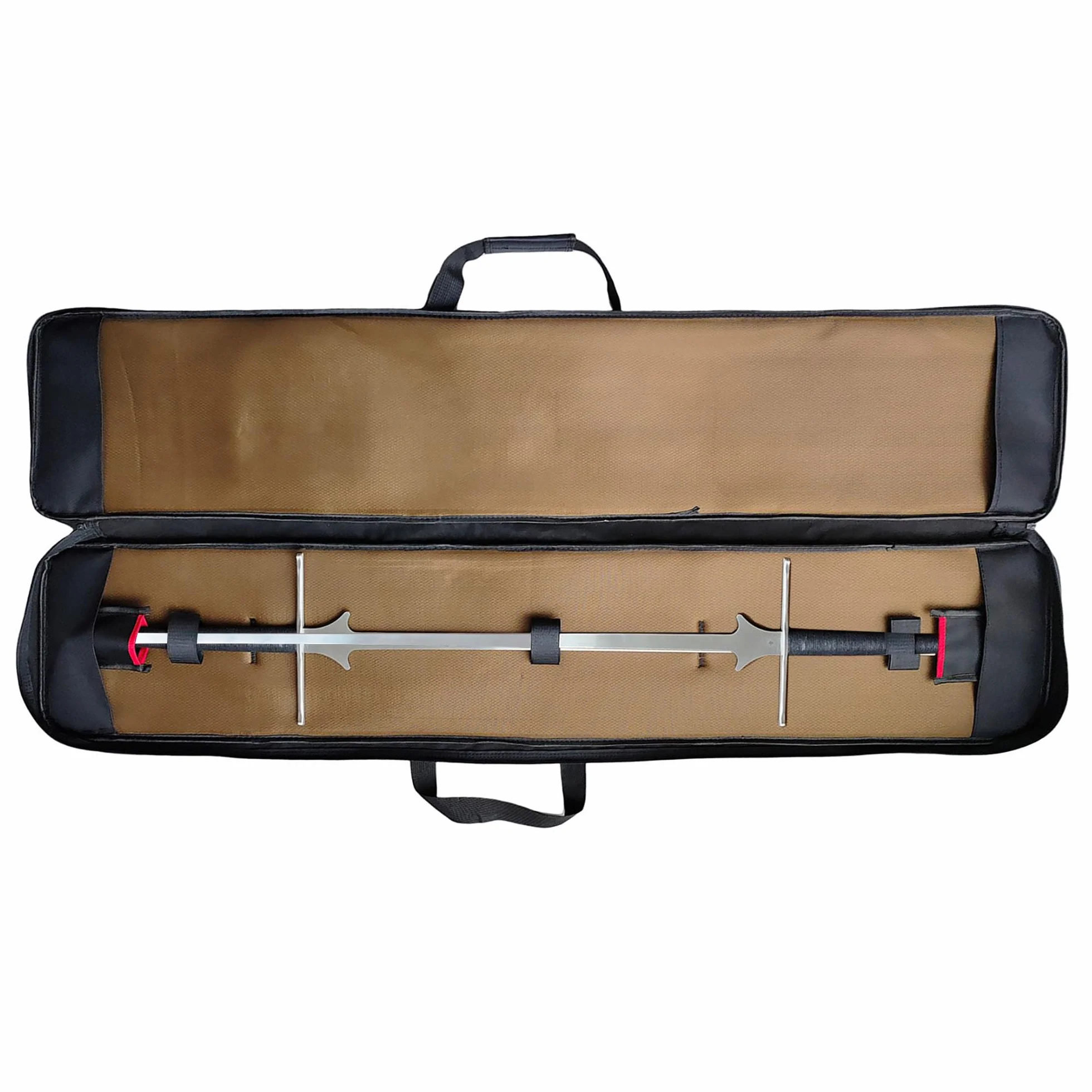 LEONARK Hema Tasche für 2 Schwerter, 142,2 cm, langes Zaunschwert, Zwei Griffe, Federschwert, gepolsterte Aufbewahrungstasche, tragbarer Rucksack mit Einer Schulter
