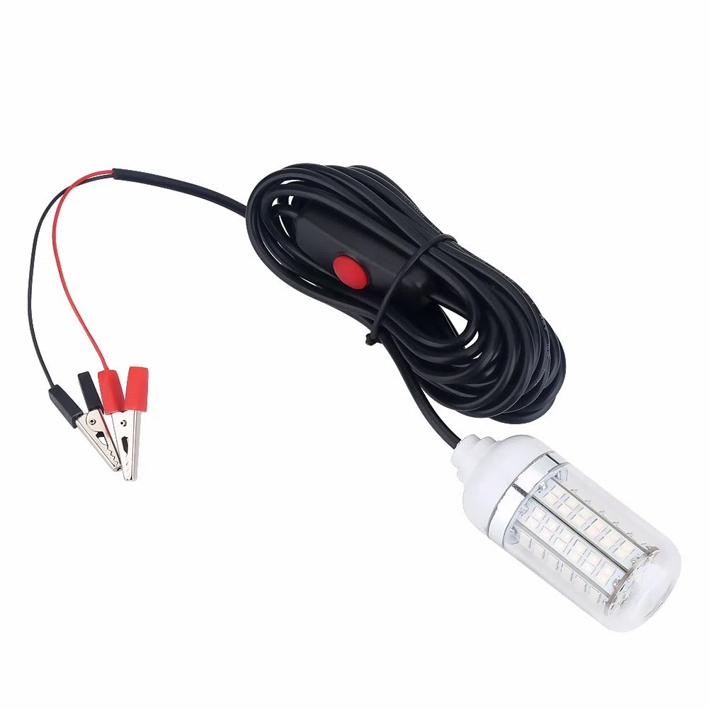 12 V LED-Unterwasser-Nachtangellampe für den Außenbereich, für Crappie, Garnelen, Tintenfische, Welse (blau) (Blaues Licht)