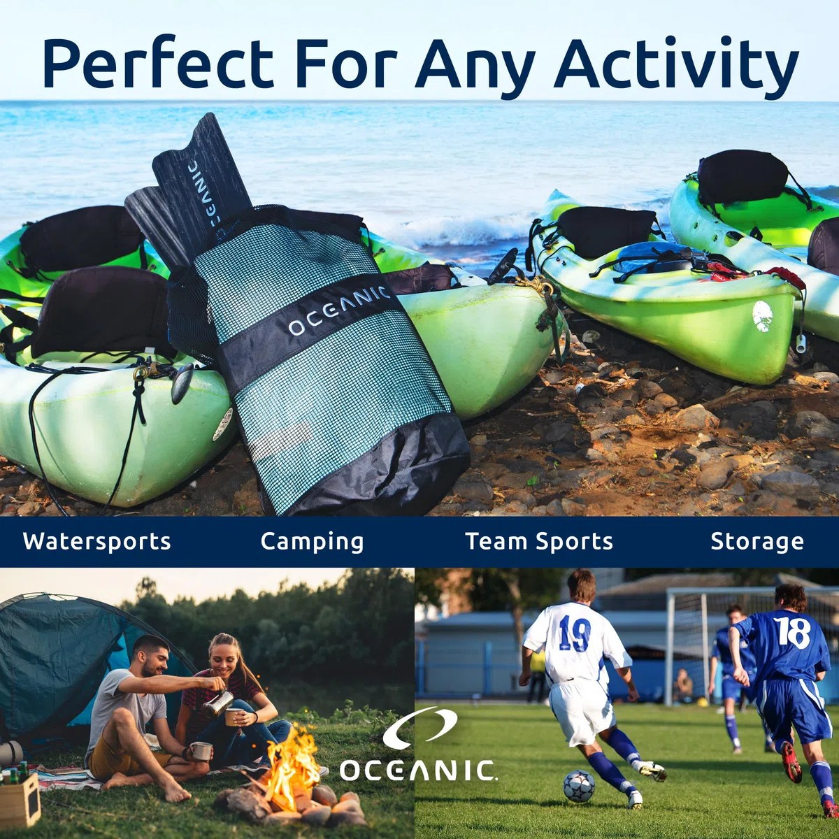 Oceanic Scuba Snorkel Bag, XL Mesh Dive Bag Backpack, Lightweight, Quick-Dry, Padded Straps, Internal Pocket, Ideal for Snorkeling, Beach Gear & Outdoor Sports