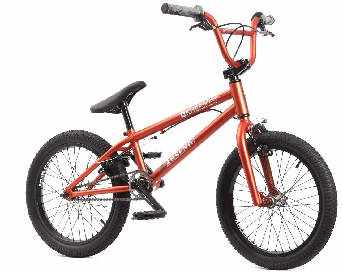 KHEbikes BMX Fahrrad Arsenic, 18 Zoll, patentierter Affix 360° Rotor, Kupfer Rot, für Kinder und Jugendliche, superleichtes Gewicht - nur 10,1kg!