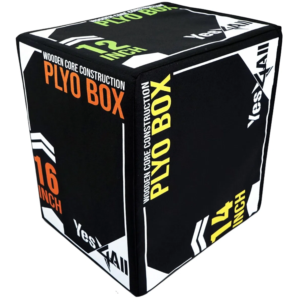 Yes4All 3 in 1 Soft Plyo Box mit Holzkern, Sprungbox, Plyometric Box Plattform für Sprungtraining, Home Gym und Outdoor Workout, Jump Box