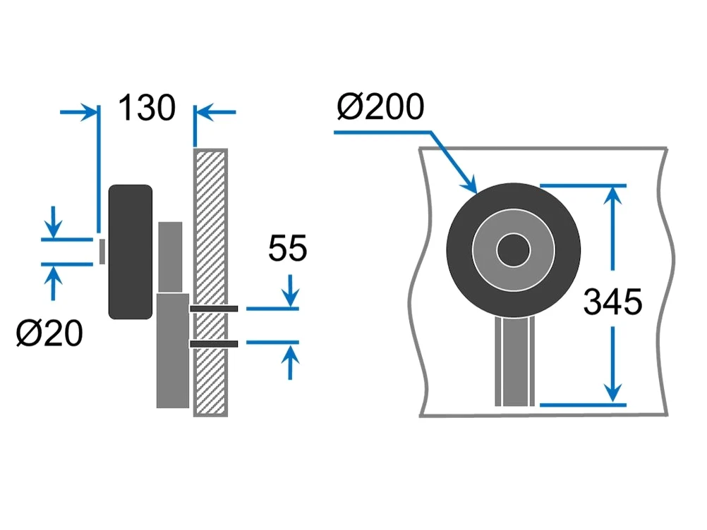 SUPROD Slipräder Heckräder Schlauchbooträder klappbar EIN-Hand Bedienung Edelstahl V4A HD200