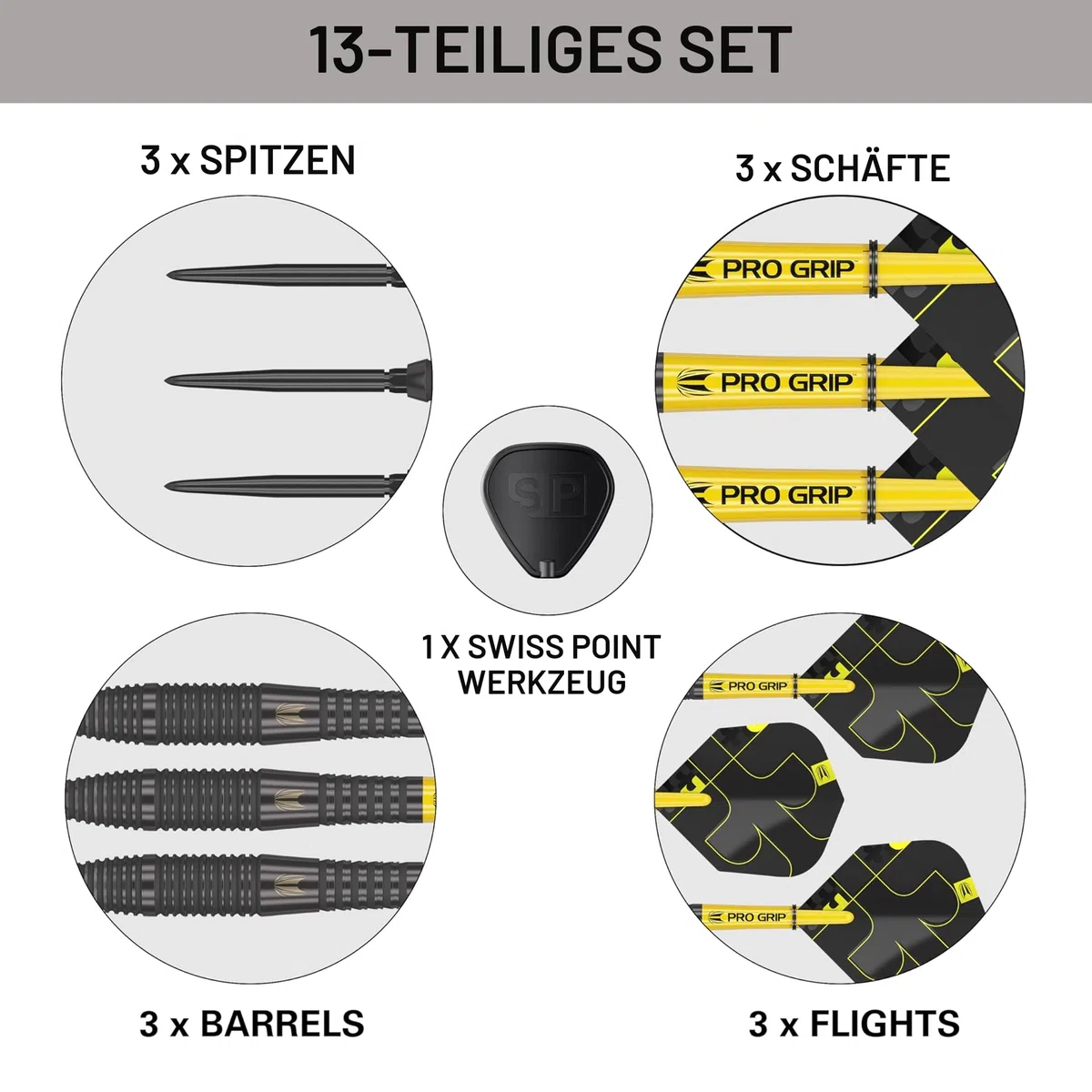 Target Darts Bolide Void 90% Tungsten Dart Set, Stahlspitzen-Darts mit Schweizer Spitze | 21G/22G/23G/24G/25G/25G | Professionelle Dart-Sets, Schwarze Darts, Schweizer Spitze-Werkzeug inklusive