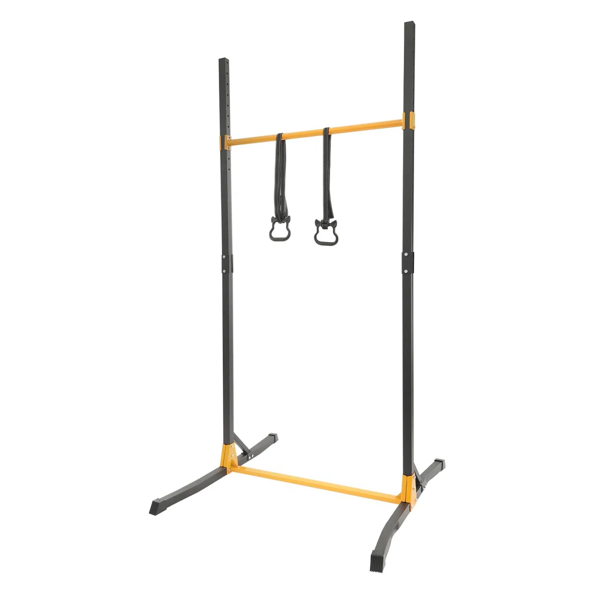 Klimmzugstange Freistehend, Pull up Bar mit Ringe, Verstellbar von 160 bis 215 cm, Klimmzugstange für Krafttraining, Bis zu 400 kg Belastbarkeit