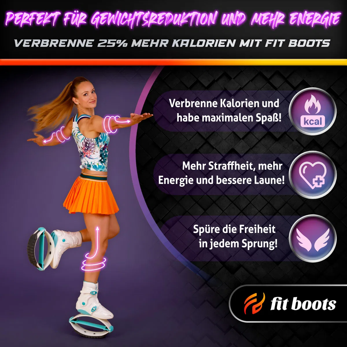 FIT BOOTS Jumping - Neue Generation von Jumping Schuhe Fitness, Originale Sprungschuhe Jumper & Moon Shoes der Internationalen FitBoots Community, die Dein Workout Revolutionieren (Aqua)