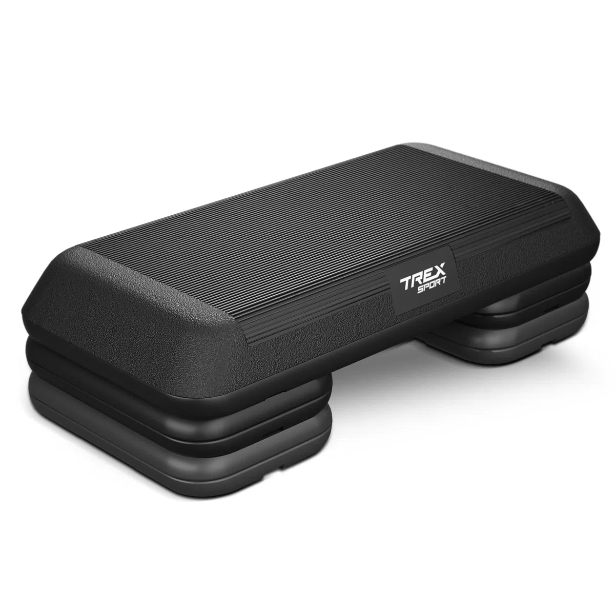 TREX SPORT Steppbrett höhenverstellbar TX-038PAS | Fitenss Stepper 3 Stufen, rutschfest, Steppboard für zuhause 71×35×10/15/20 cm, bis 300 kg belastbar