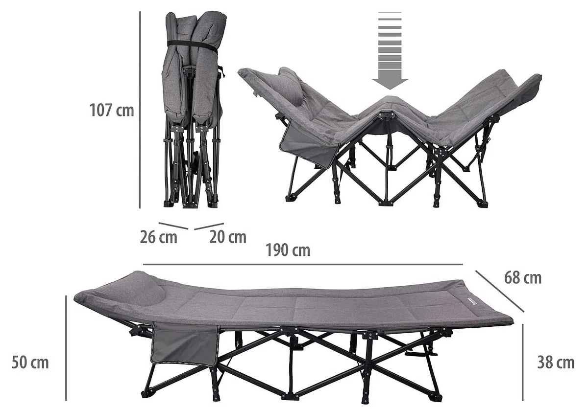Semptec Urban Survival Technology Klappbares Camping- und Feldbett, bis 200 kg, für Indoor und Outdoor