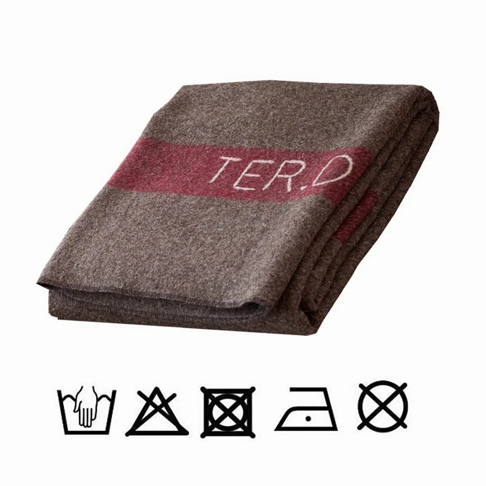 JQZ Decke aus 100% Wolle, 2 kg, Militär, warm, dick, waschbar, 149,9 x 203,2 cm, ideal für Camping, Outdoor, Sportveranstaltungen, Survival- und Notfall-Kits