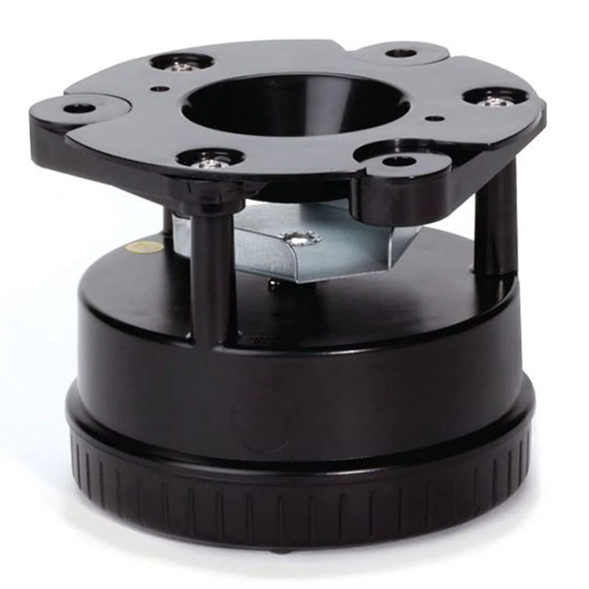 Moultrie All-in-One Hirsch-Futterspender-Kit | Metall-Spin-Plate | Einfache Einrichtung | Verstellbare Halterung, Schwarz