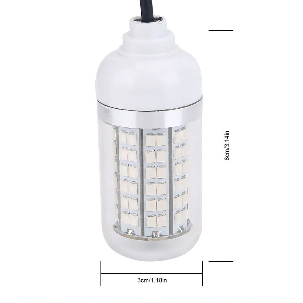 12 V LED-Unterwasser-Nachtangellampe für den Außenbereich, für Crappie, Garnelen, Tintenfische, Welse (blau) (Blaues Licht)